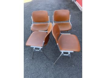 Vintage Mid-Century Modern MCM Giancarlo Piretti For Castelli (1960') Set Of 4 Chairs.