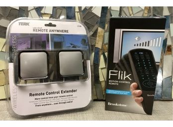 FLIK Motion-Control Remote And Terk Remote Anywhere Extender