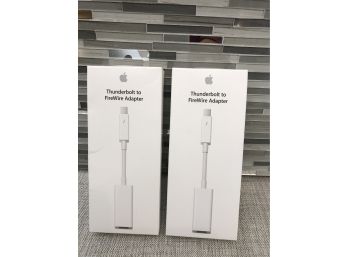 Pair Of Authentic APPLE Thunderbolt To Fire Wire Adapters