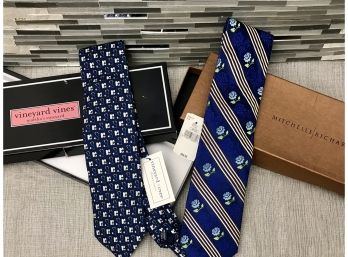 Pair Of New Fine Quality Ties