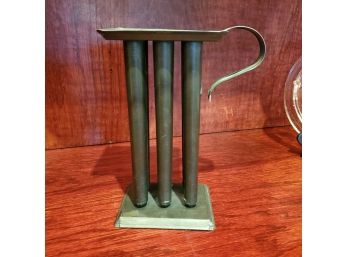 Vintage Metal 6- Candle Mold With Handle