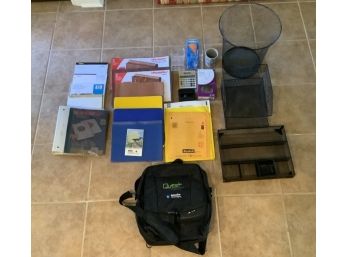 Great Lot Of Office Items Including Desktop Storage Organizers, Waste Basket, Calculator And Much More!