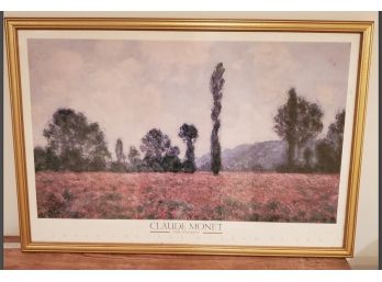 Large Gold Framed Claude Monet- Field Of Poppies -  Print / Art Poster