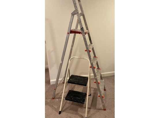 5 Foot Aluminum Ladder And Step Stool
