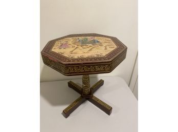 India Inspired Motif Small Octagonal Side Table