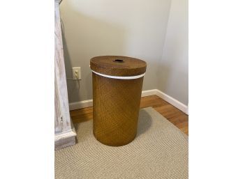 Wicker Laundry Basket With Liner - 16' Diameter X 24'H