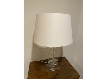 MCM Lucite Table Lamp - 5.5'w X 4.75'd X 23'h