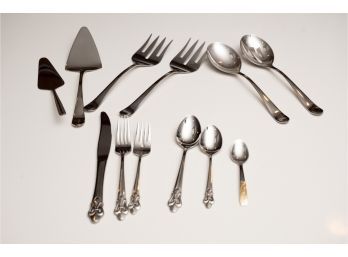 Assorted Flatware And Serving Pieces