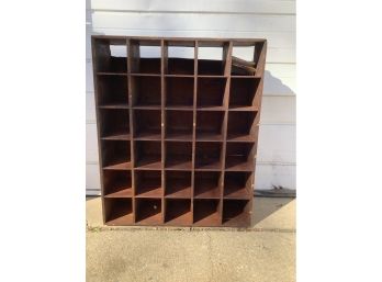 Vintage Wooden Post Office Box/pigeon Hole Cabinet Great For Organizing!