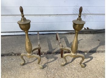 Vintage Brass Andirons
