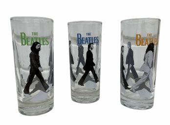 Three Vintage The Beatles  Drinking Glasses