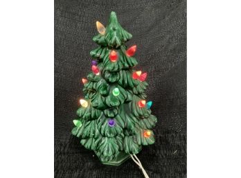 Vintage 10 Inch Ceramic Light-up Christmas Tree