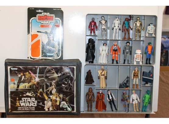 ATTIC FIND Vintage STAR WARS Figures Weapons And Carry Case
