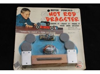 1960s Hot Rod Dragster Toy Car Set On Card