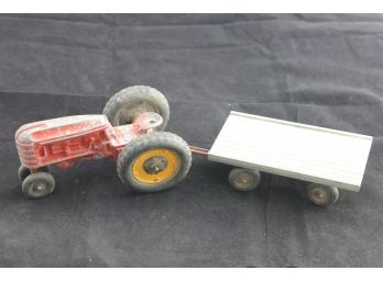 Hubley Toy Tractor And Wagon Cart