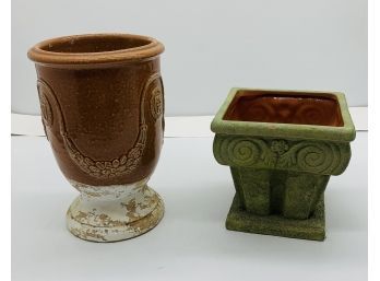 Two Beautiful Rustic Planters