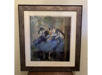 Edgar Degas Blue Dancers Lithograph - Beautifully Framed.