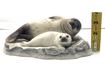 Boehm Porcelain Seal And Pup