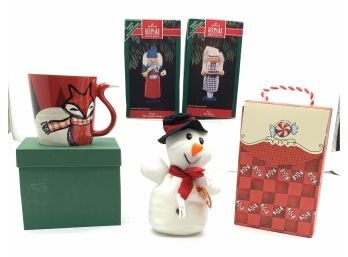 Christmas Collection - Including Beanie 'Snowball' With Tag, Ornaments And Mug