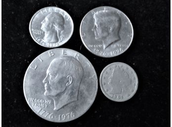 U.S. Bicentennial 1976 3 Coin Set And 1904 'V' Nickel