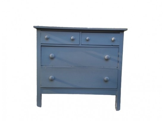 Grey Re-finished 4-drawer Dresser