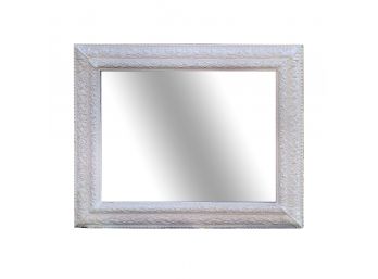 Creme Mirror With Floral Border