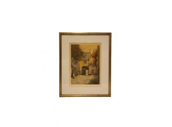 French Etching 'Entree Du Chateau' Signed 'After Alf. Van Neste' No. 2700-309