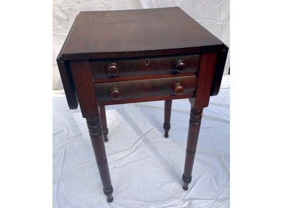 Empire Two Drawer Drop Side Occasional Table