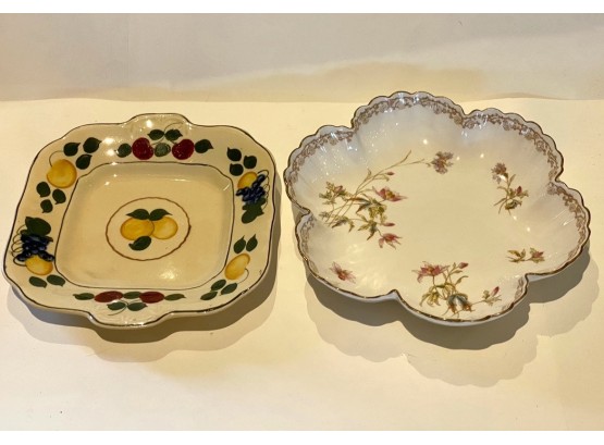 English Porcelain Lot - Titian Ware Plate, Doulton Burslem Bowl