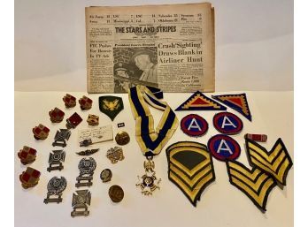 Military Insignia & Pins, The Stars And Stripes Newspaper, Medal