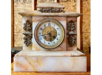 Marble (Alabaster) Mantle Clock