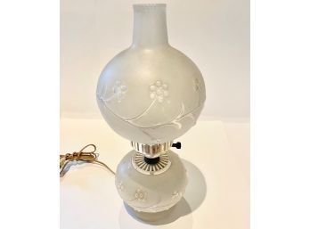 Pressed And Frosted Glass Lamp