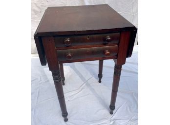 Empire Two Drawer Drop Side Occasional Table