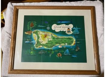 Grand Cayman Framed Map