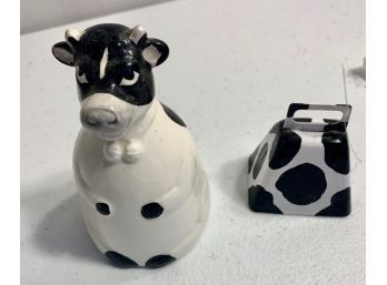Cow Bell & Ceramic Cow