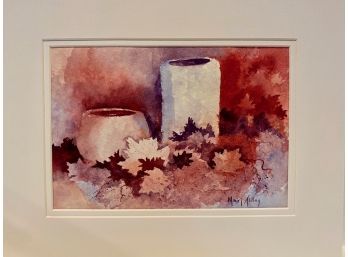 Marjorie Tilley, Unframed Watercolor, Mood In Crimson