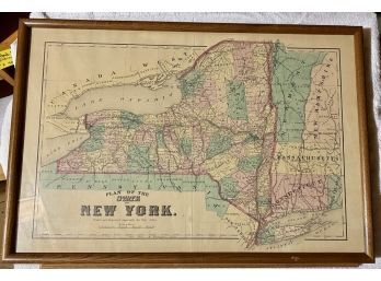 Framed Map Of NY