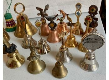 Large Lot Of Metal Souvenier Bells