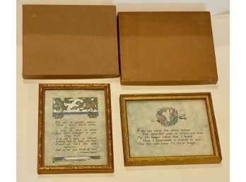 Small Framed Poems In Original Boxes (2)