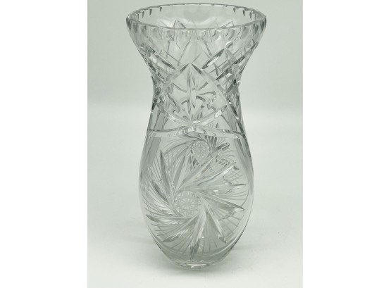 10-Inch H Heavy Crystal Vase #2 - No Visible Marks (Hour Glass Shape)