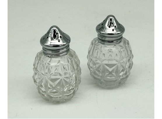 Small 3' H Crystal Salt/Pepper Shakers