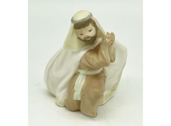 Spanish Porcelain Of St. Joseph Or Shepherd From Nativity Set