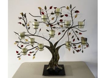 Tree Of Life Metal Votive Candle Holder/Fireplace Decor