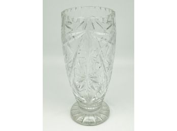 10-inch H Heavy Crystal Vase #1 - No Visible Marks