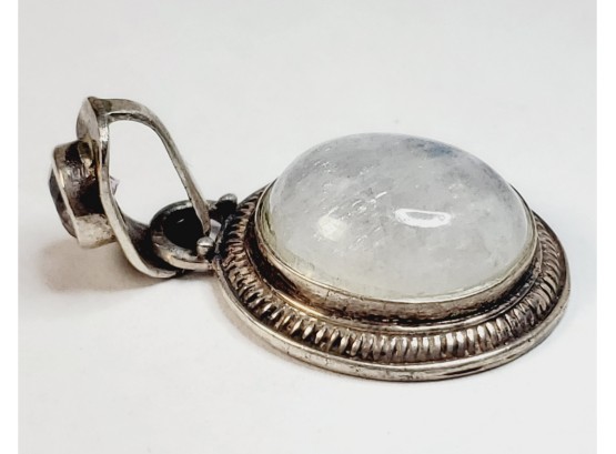 Vintage Sterling Silver Moon Stone Pendant