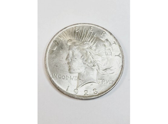 1923 Peace Silver  Dollar Uncirculated (98 Years Young)