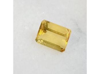 1.75ct 9x7mm Emerald Cut Brazilian Fire Opal Loose Gemstone