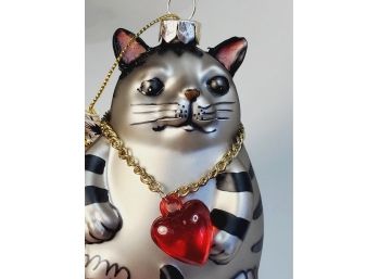 Fat Cat Christmas Ornament