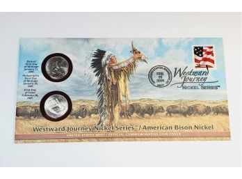 2005 Westward Journey  American Bison First Day Cover  2005 Coin Set