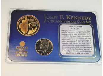 John F. Kennedy 50th Anniversary Commemorative 2-coin Set 'Peace Corps'